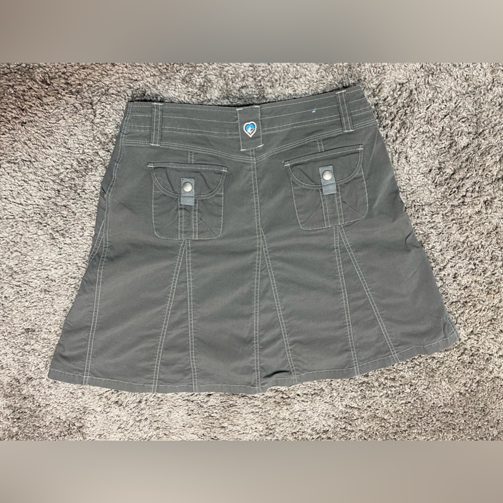 Kuhl dark grey stretch A line hike splash skirt women’s size 6 - Picture 8 of 14